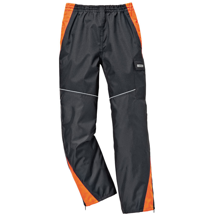 Pantalon de pluie RAINTEC, noir/orange fluorescent