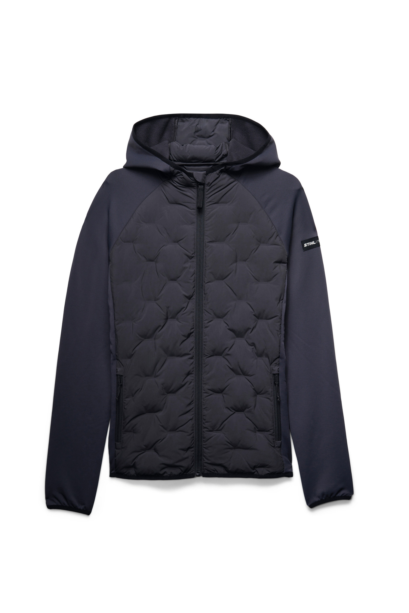 Jacke HYBRID HOOD grau Damen