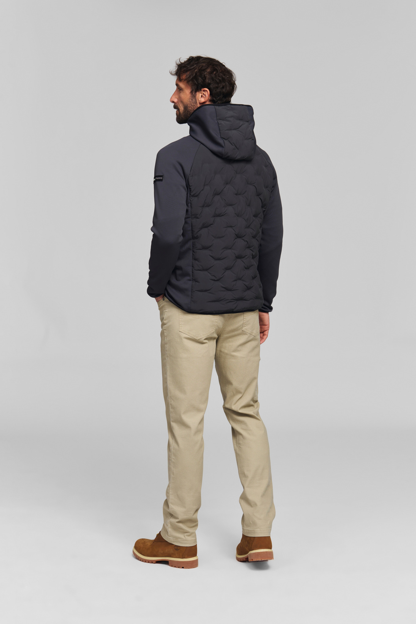 Jacke HYBRID HOOD grau Herren