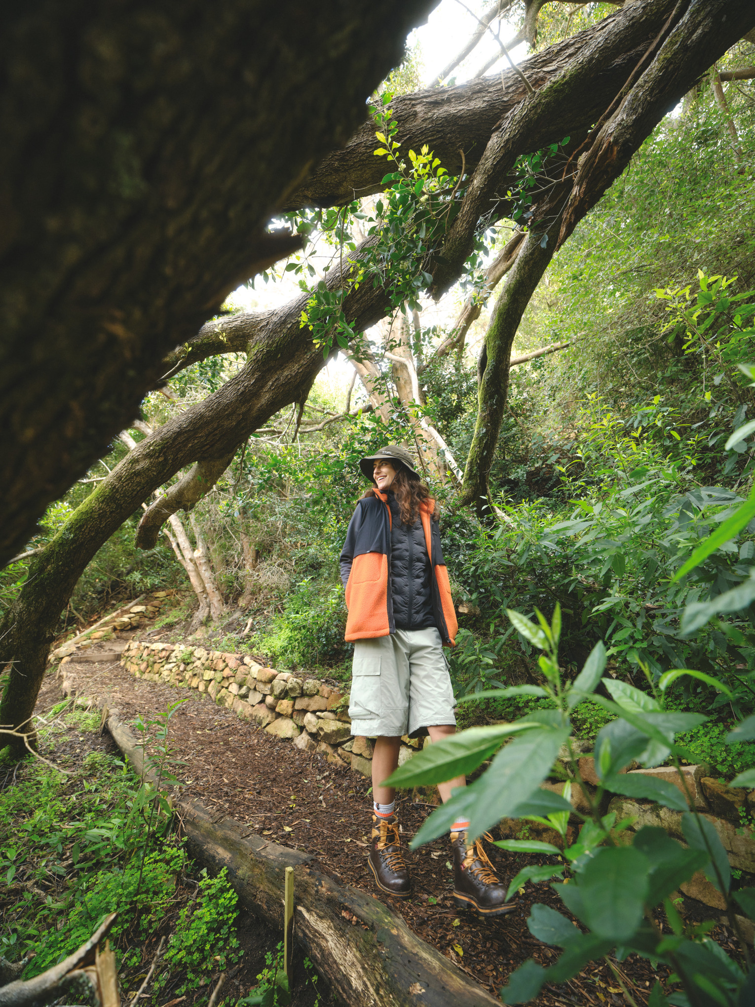 Jacke HYBRID HOOD grau Damen