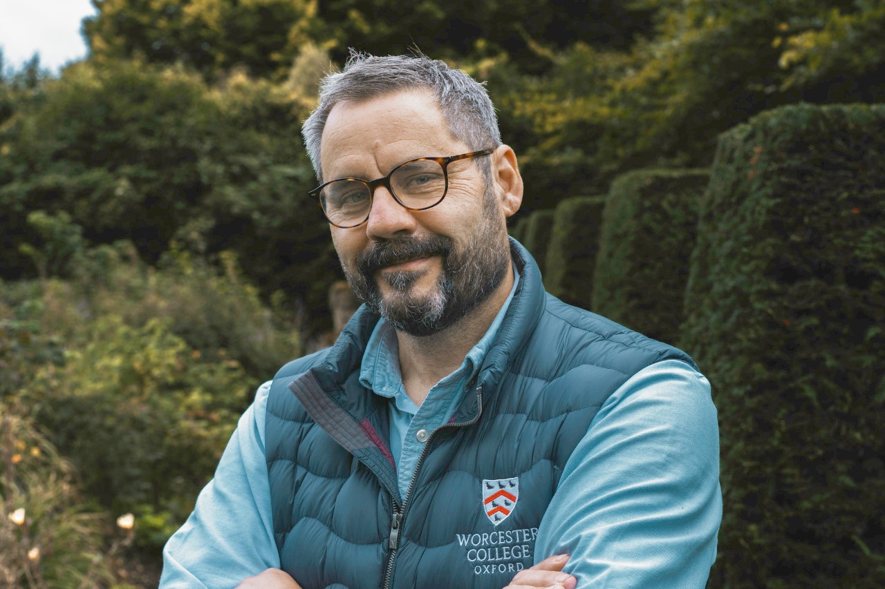 Simon Bagnall, Leiter Garten- und Landschaftsbau, Worcester College, Universität Oxford