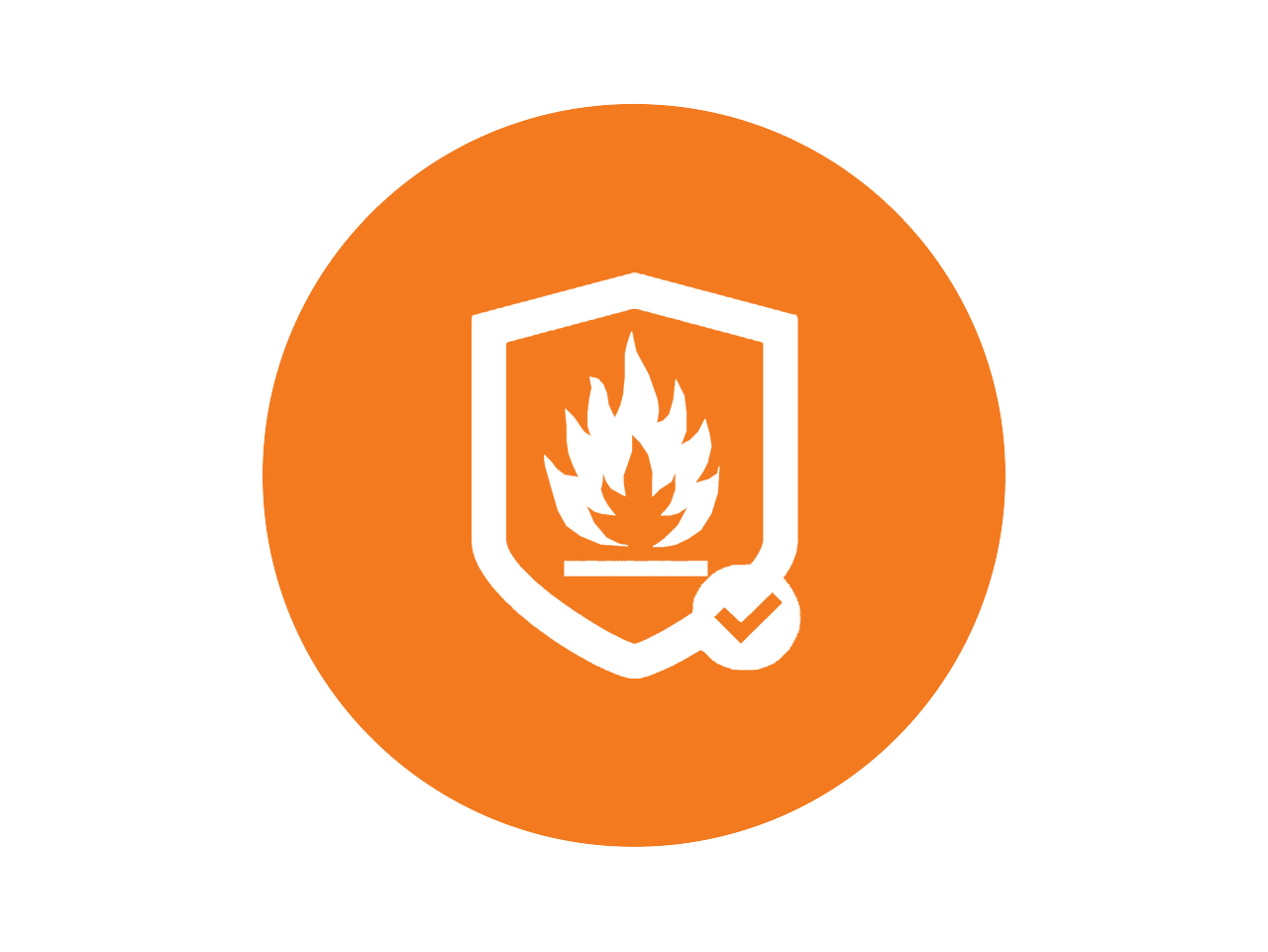 Batterie-Icon in einem orangefarbenen Kreis.