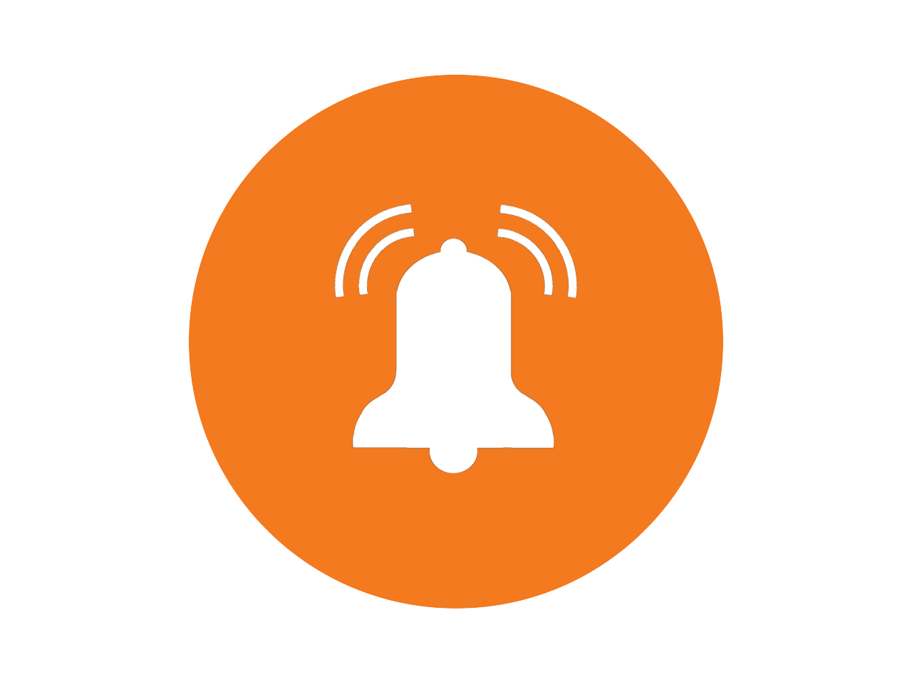 Uhr-Icon in einem orangefarbenen Kreis
